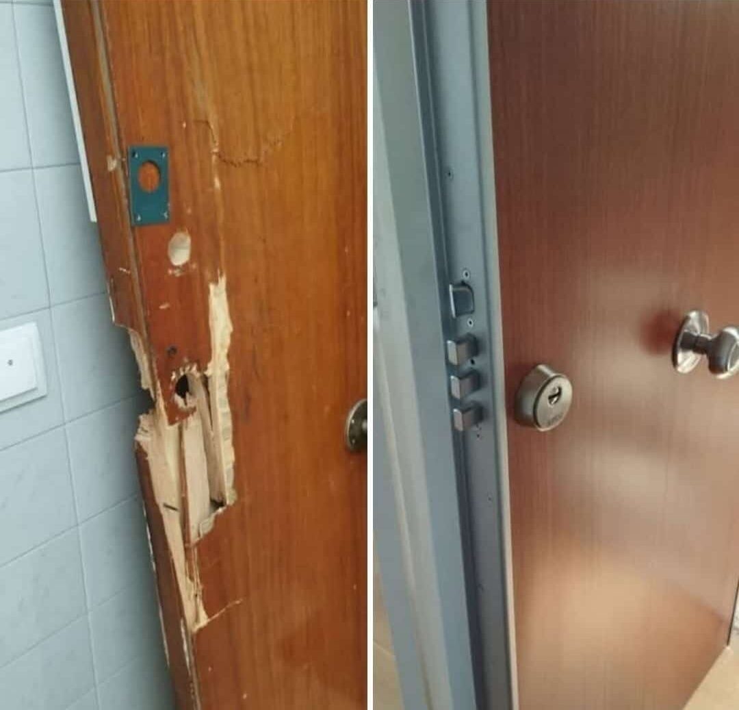 Instalación de puerta blindada en Badalona por Puertas Blindadas LEX